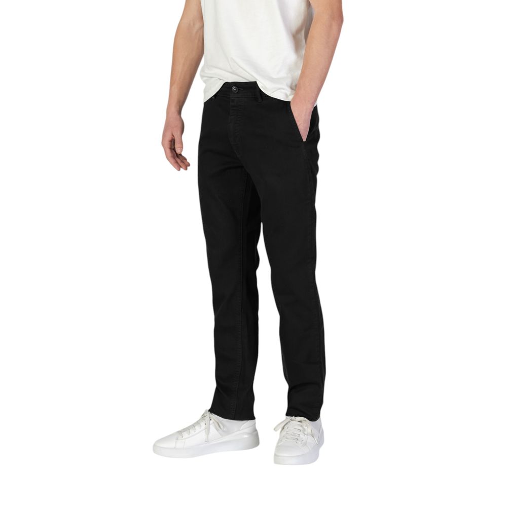 Black Cotton Jeans & Pant