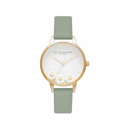 Green Synthetic Leather Watch