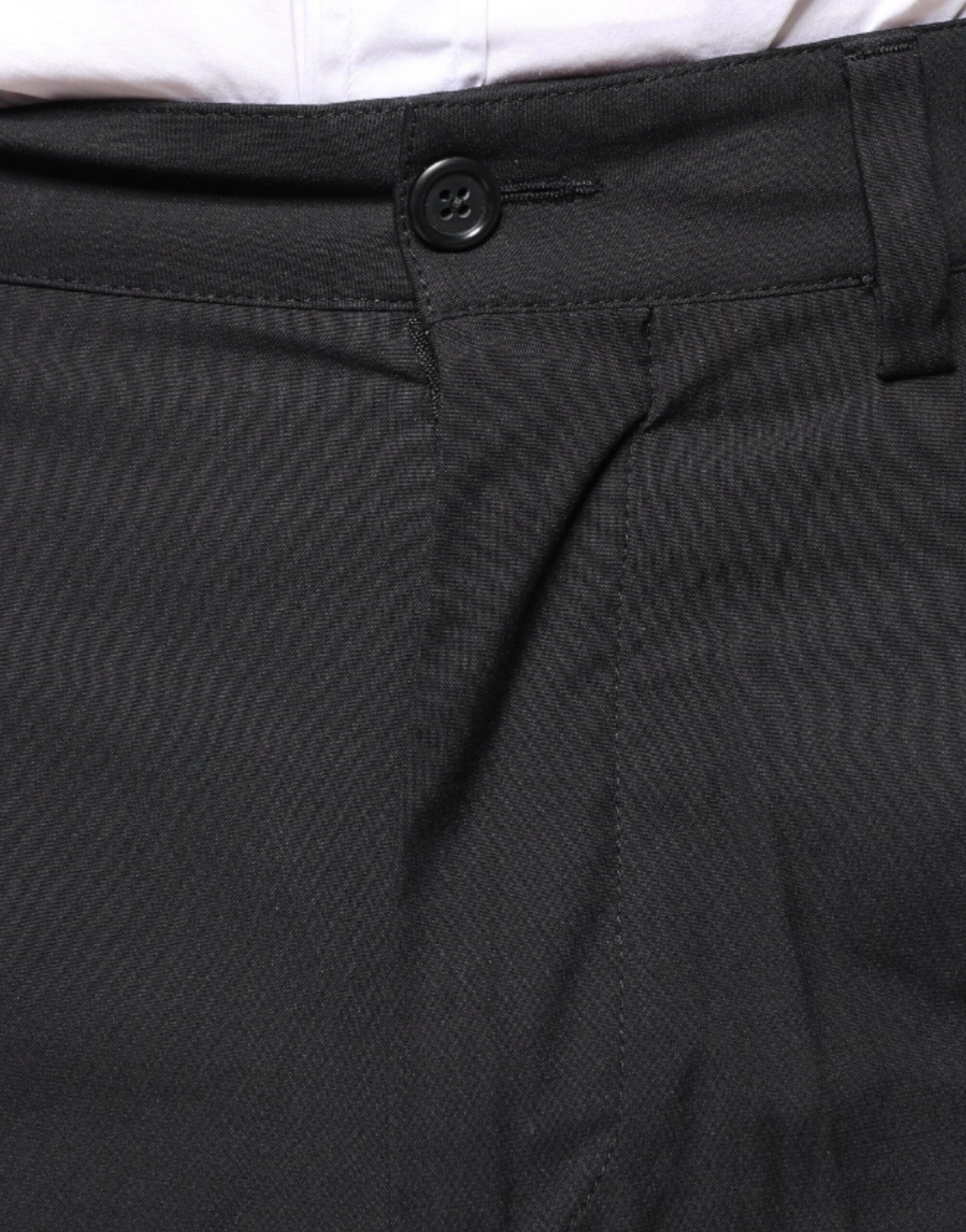 Black Crown Cotton Dress Pants