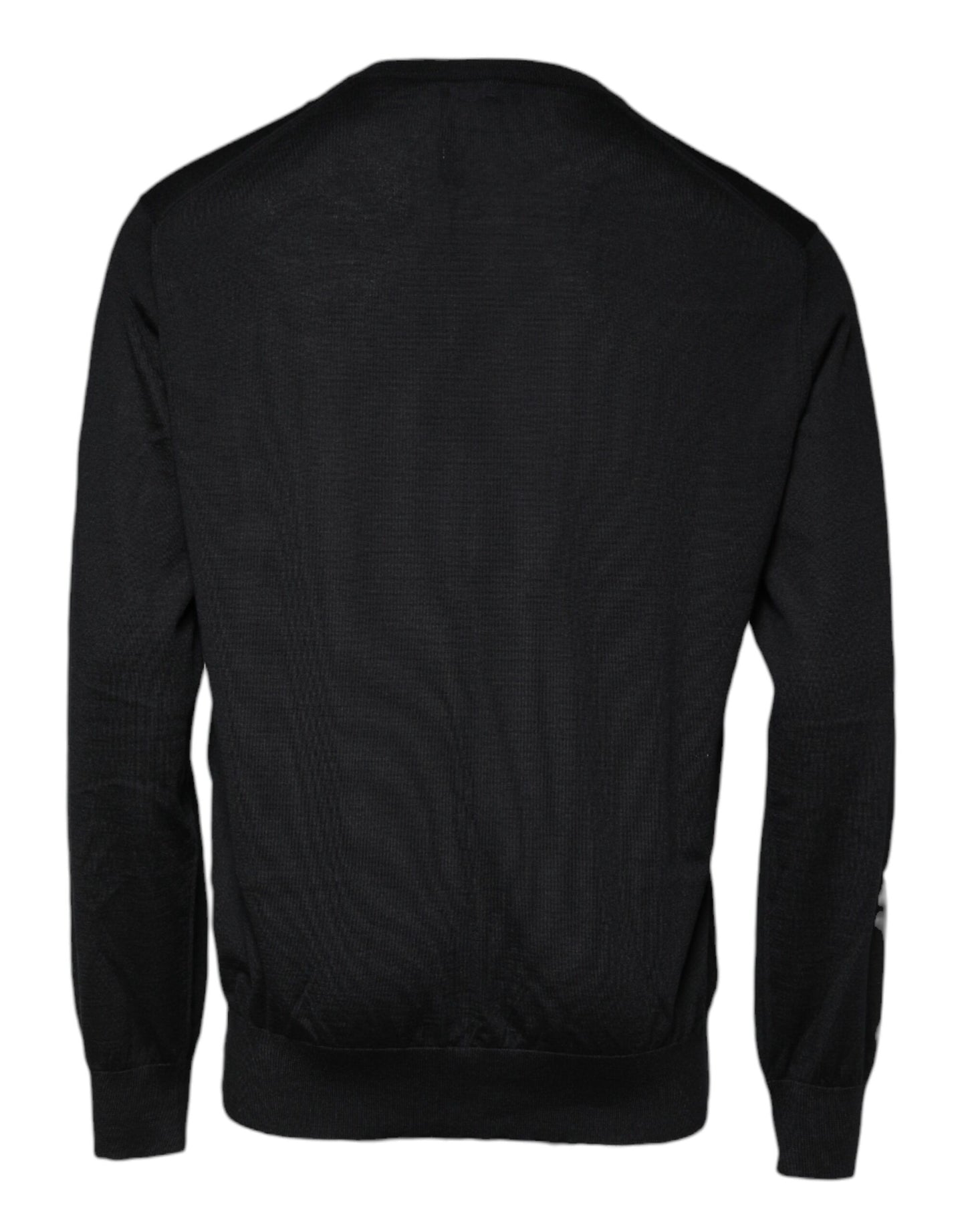 Black Cashmere Crew Neck Pullover Sweater