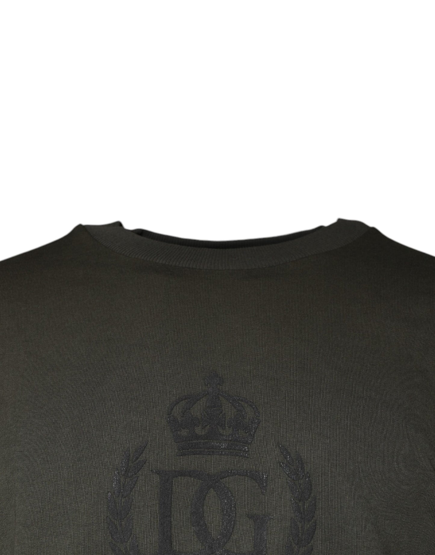 Army Green Crown Cotton Sweatshirt Sweater