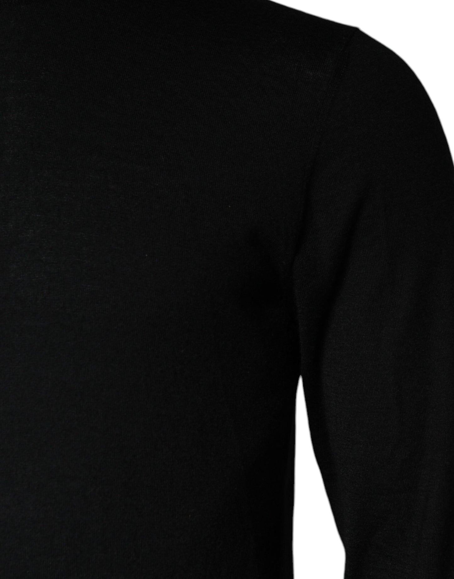 Black Long Sleeve Turtleneck Pullover Sweater