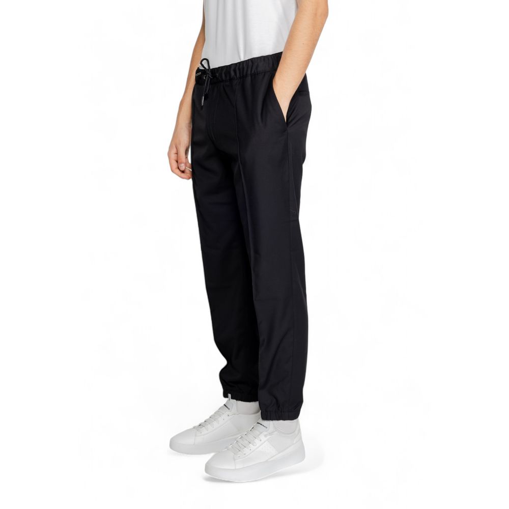 Black Polyester Jeans & Pant