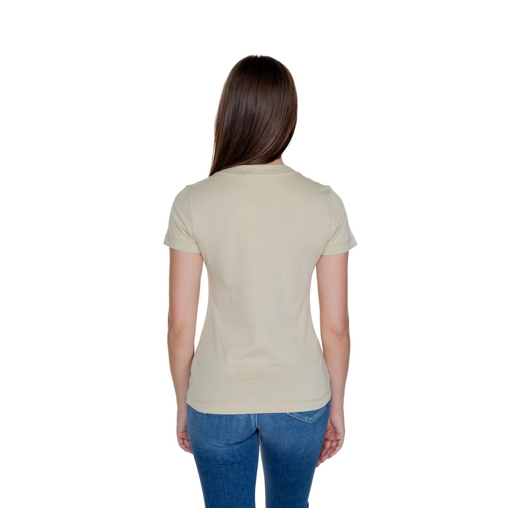 Beige Cotton Rigenerato Tops & T-Shirt