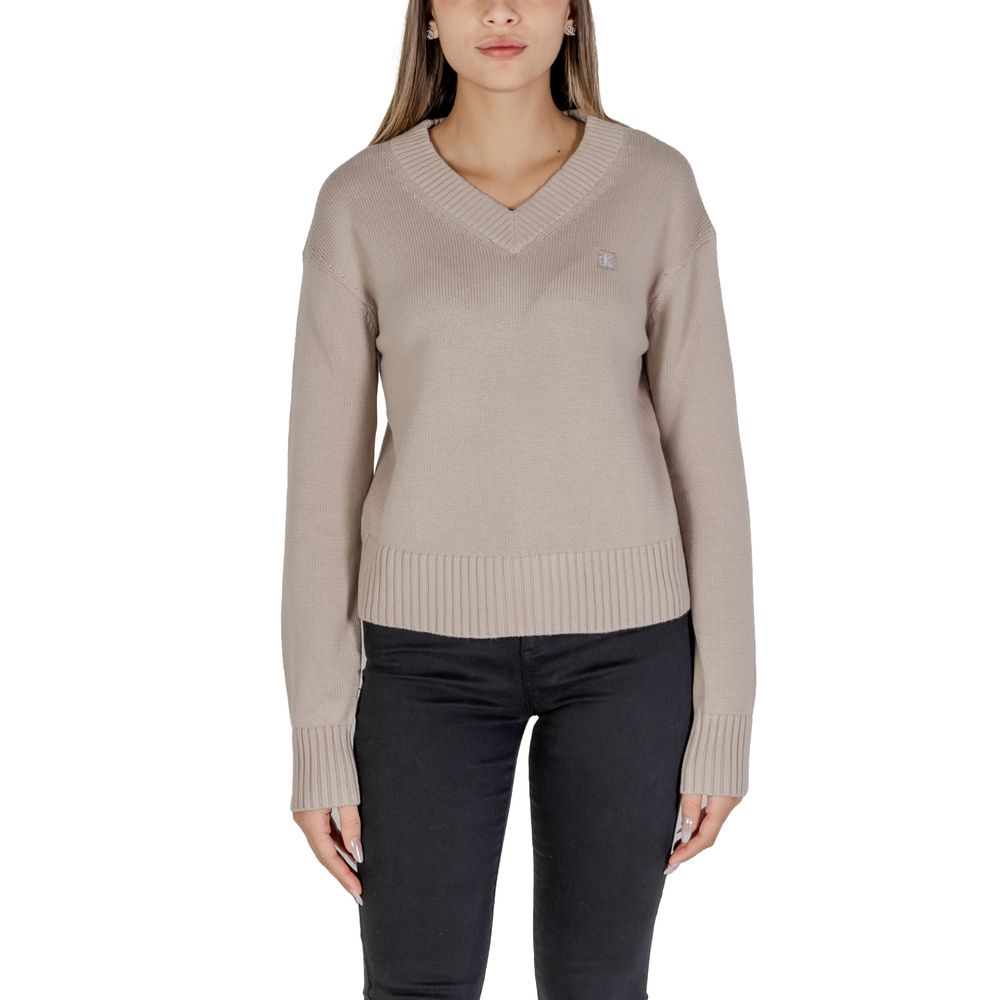 Beige Cotton Sweater