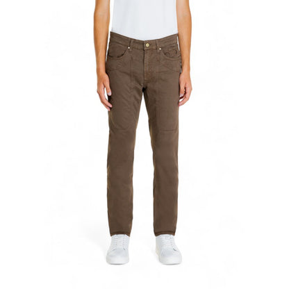 Brown Cotton Jeans & Pant