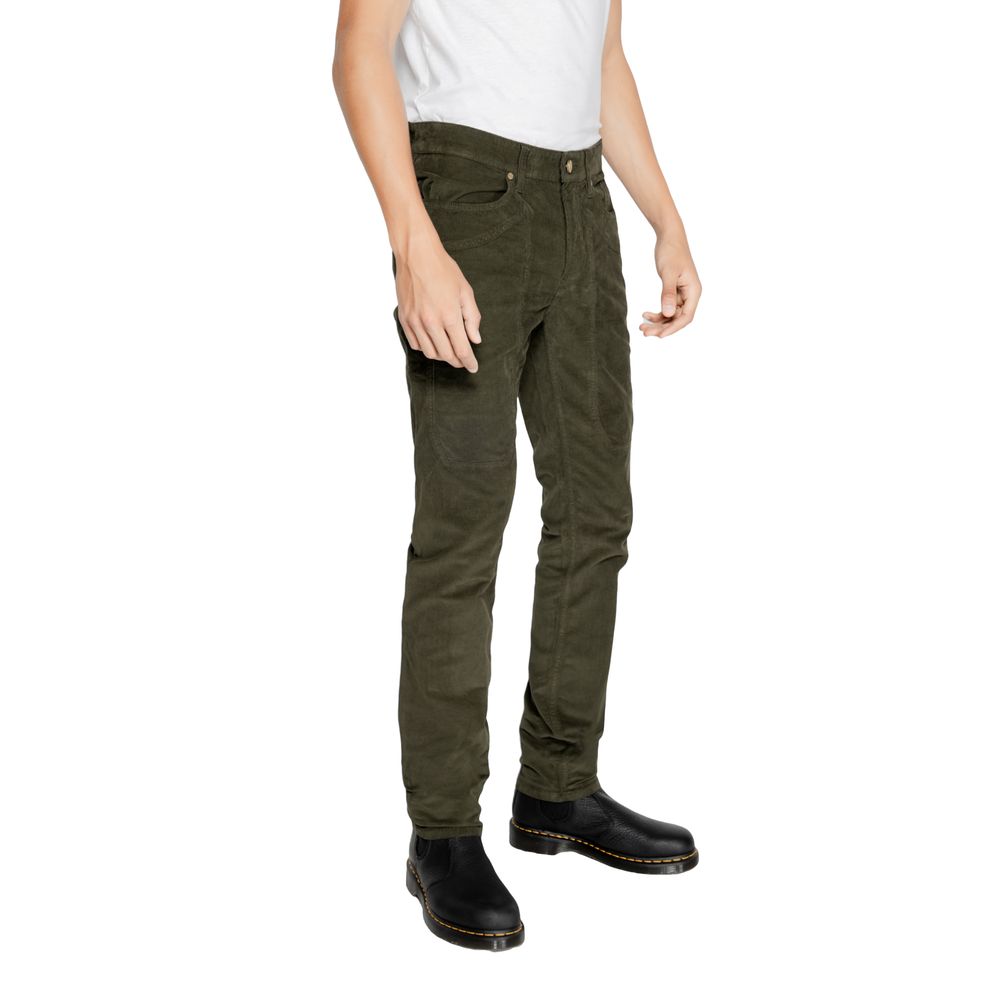 Green Cotton Jeans & Pant