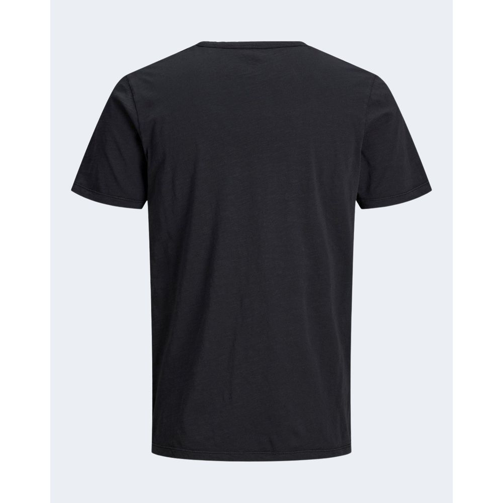 Black Flamed Cotton T-Shirt