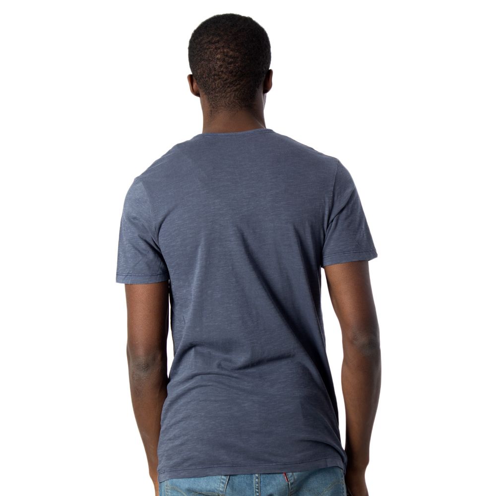 Light Blue Flamed Cotton T-Shirt