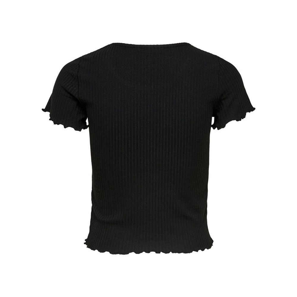 Black Polyester Tops & T-Shirt