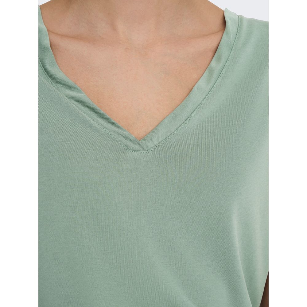 Green Tencel Tops & T-Shirt