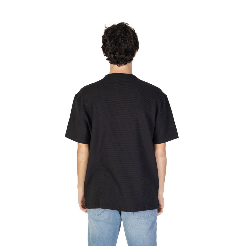 Black Cotton Rigenerato T-Shirt