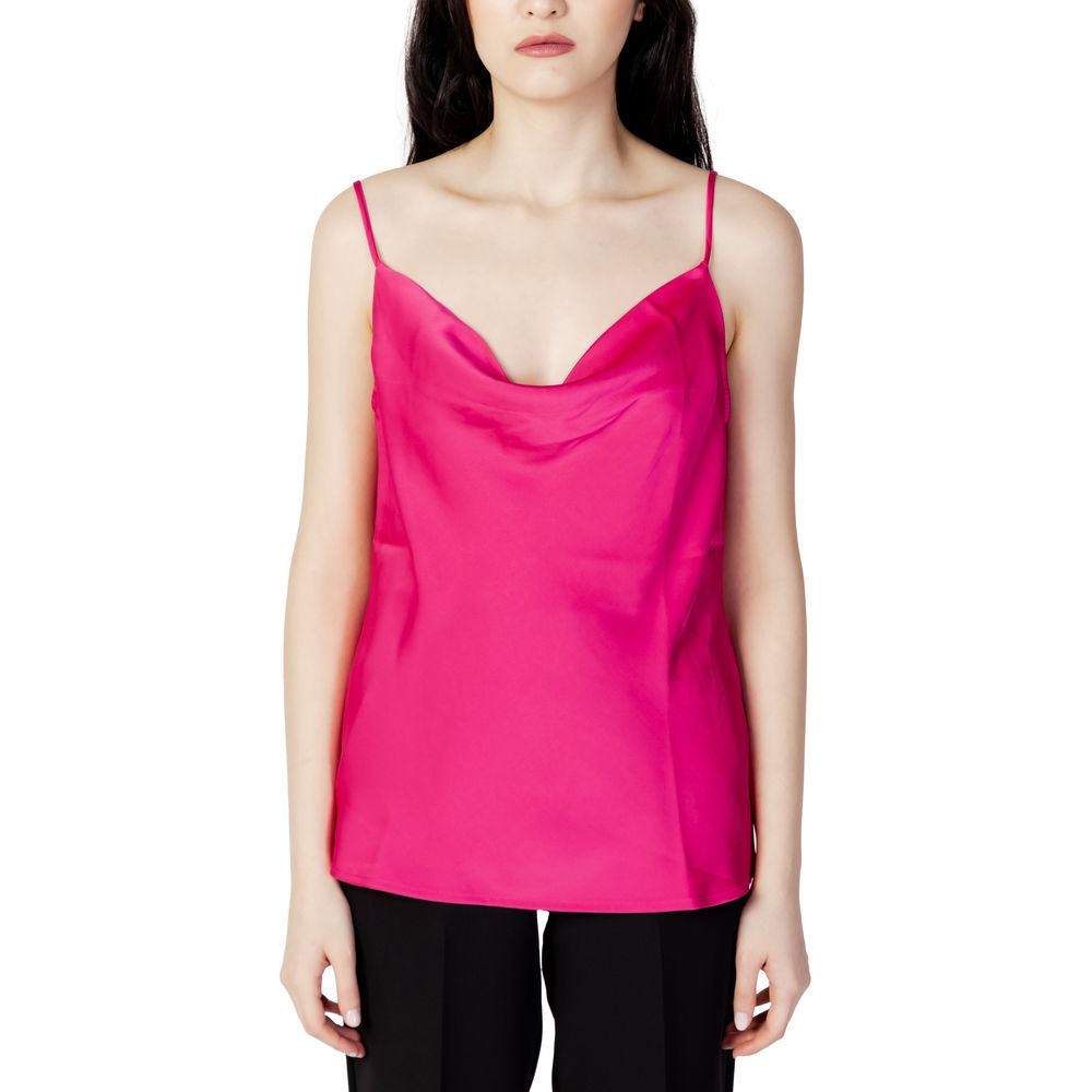 Pink Polyester Tops & T-Shirt