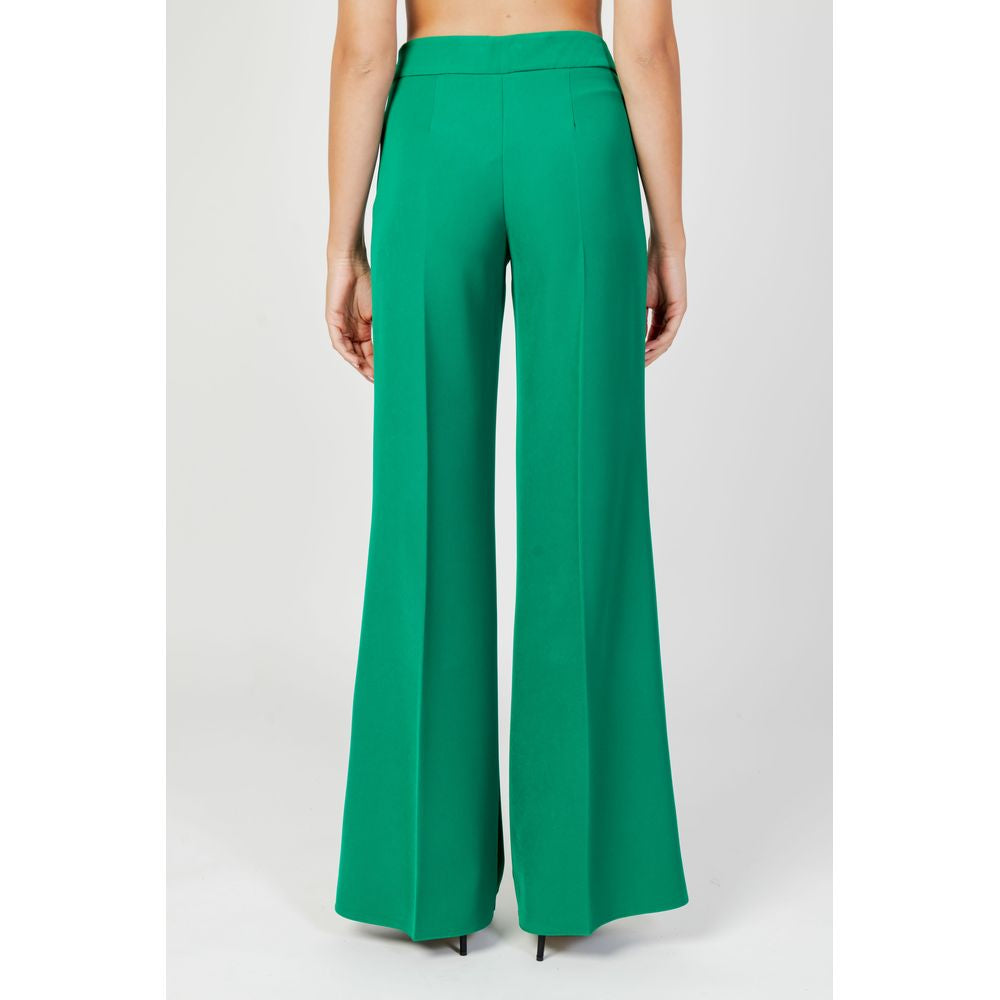 Green Polyester Jeans & Pant