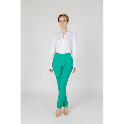 Green Polyester Jeans & Pant