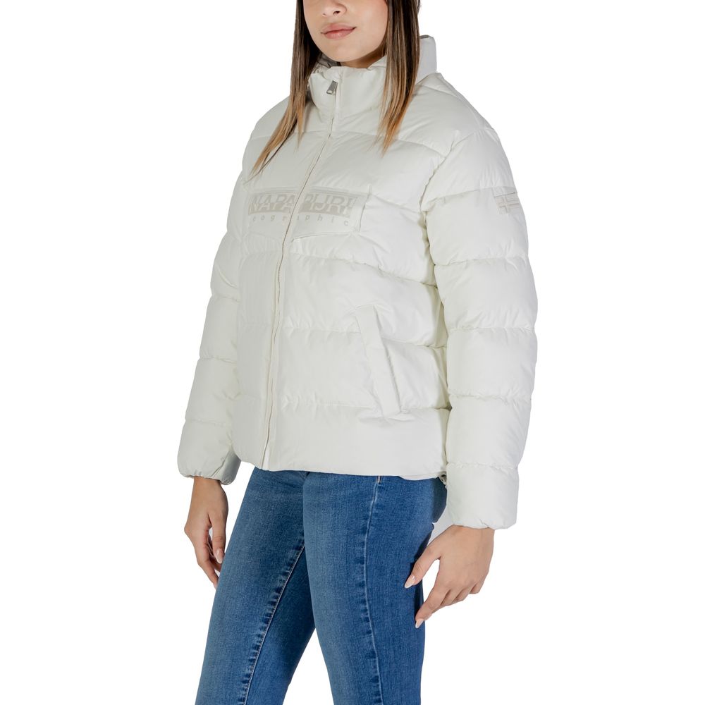 White Polyester Jackets & Coat