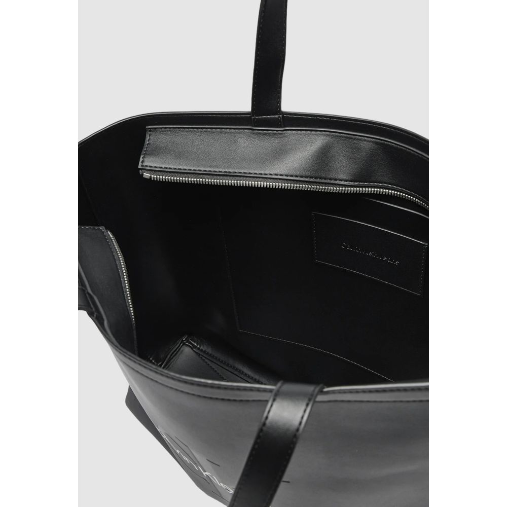 Black And White Polyethylene Handbag