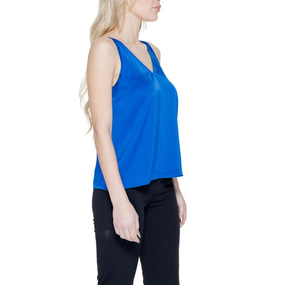 Blue Polyester Tops & T-Shirt