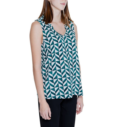 Green Viscose Tops & T-Shirt