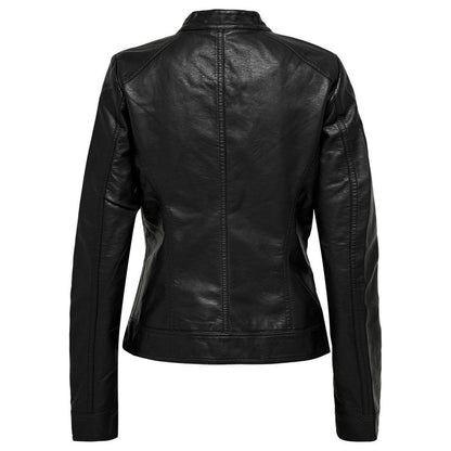 Black Polyester Jackets & Coat