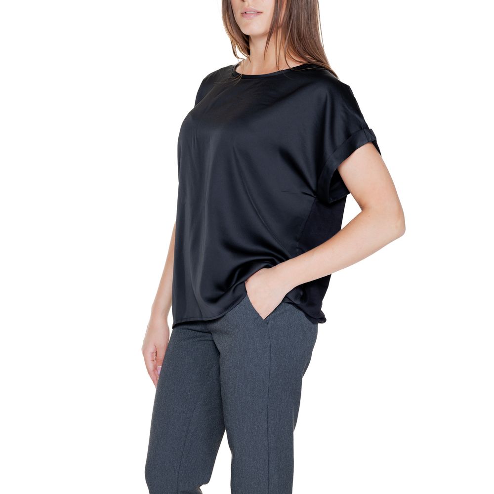 Black Cotton Tops & T-Shirt