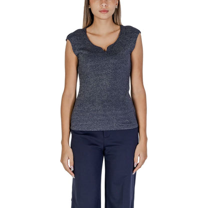 Blue Viscose Tops & T-Shirt