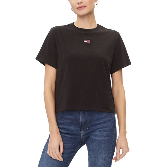 Black Recycled Cotton Tops & T-Shirt