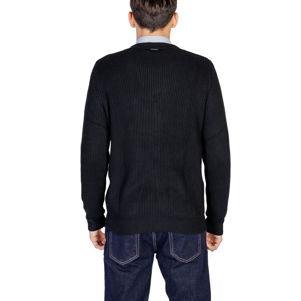 Black Polyester Cardigan