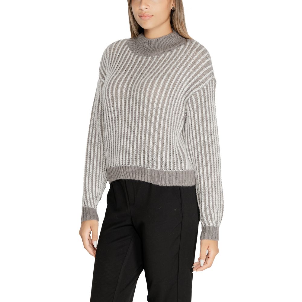 Gray Polyester Sweater