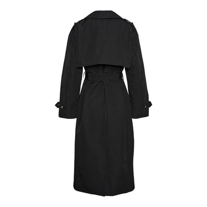 Black Polyester Jackets & Coat