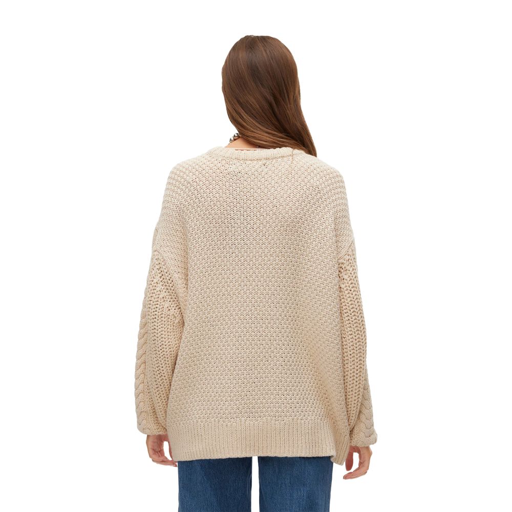 Beige Cotton Sweater