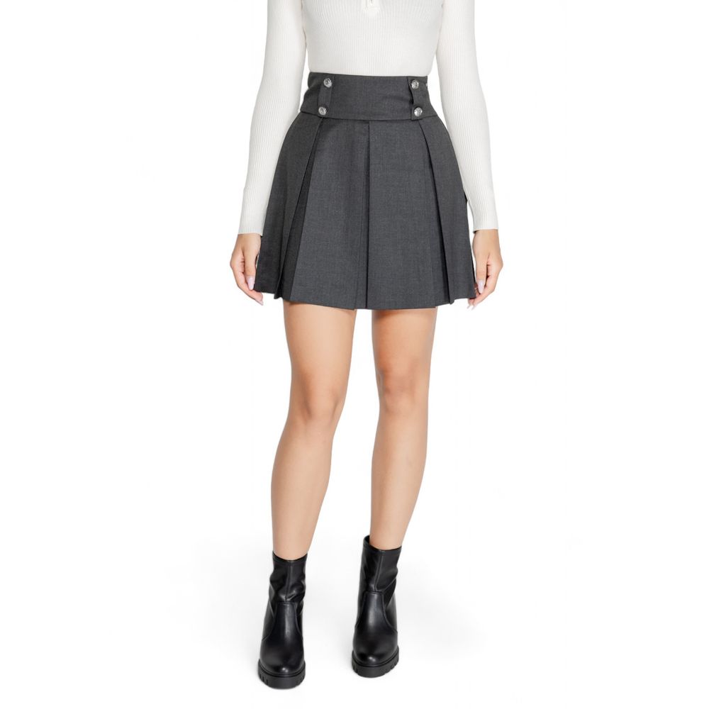 Gray Polyester Skirt