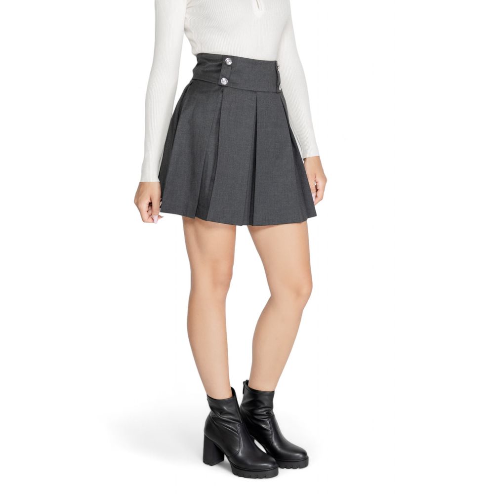 Gray Polyester Skirt