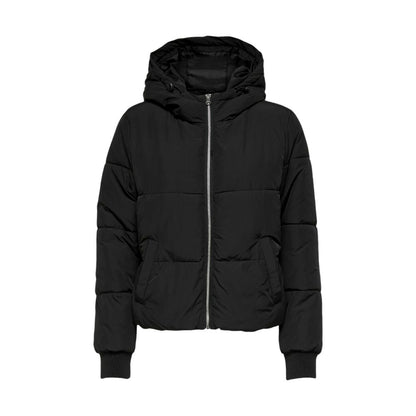 Black Polyester Jackets & Coat