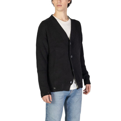 Black Cotton Cardigan