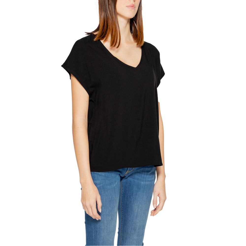 Black Viscose Tops & T-Shirt