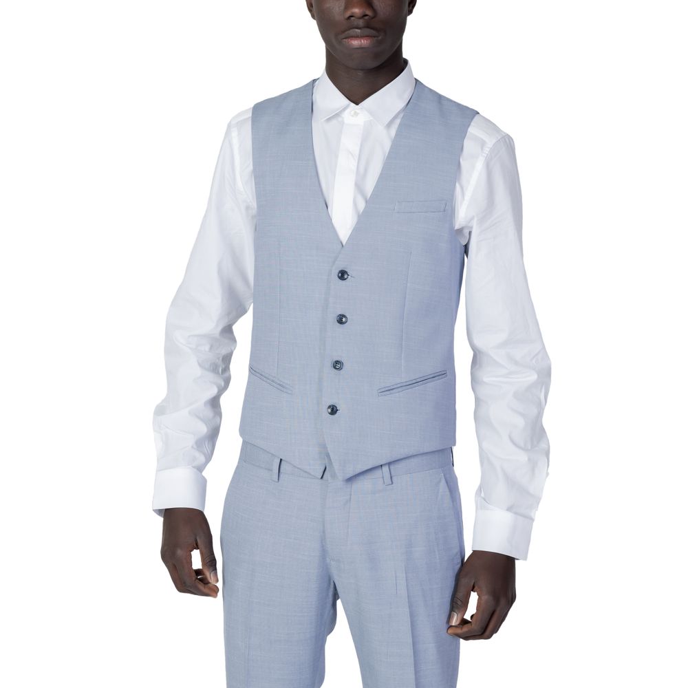 Blue Polyester Vest