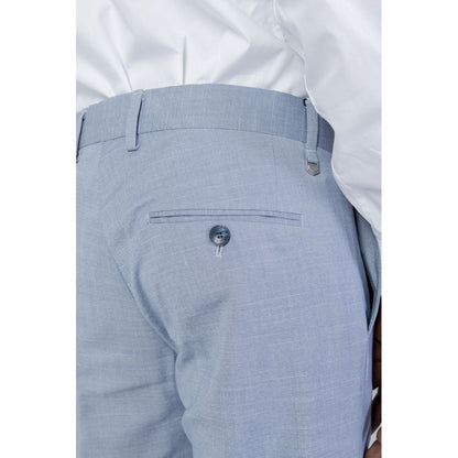 Blue Polyester Pant
