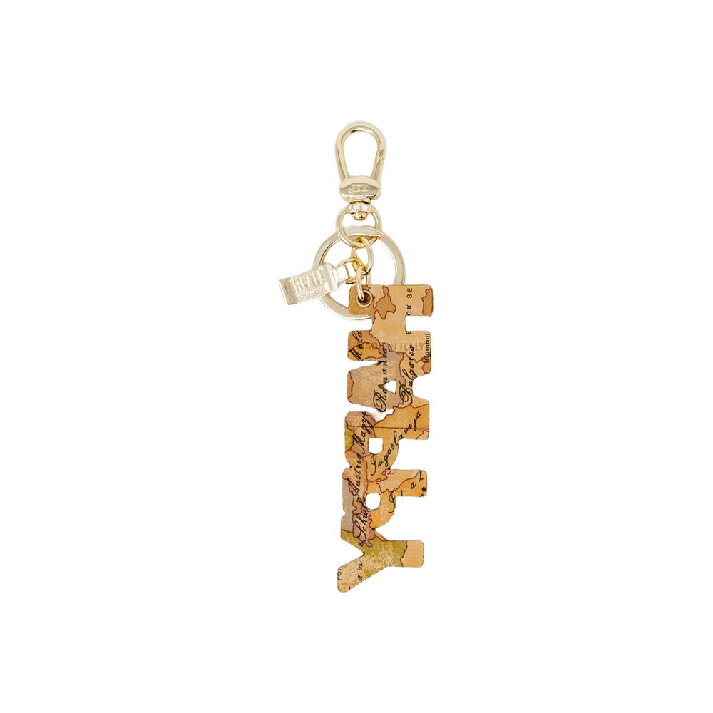 Beige Polyester Keychain