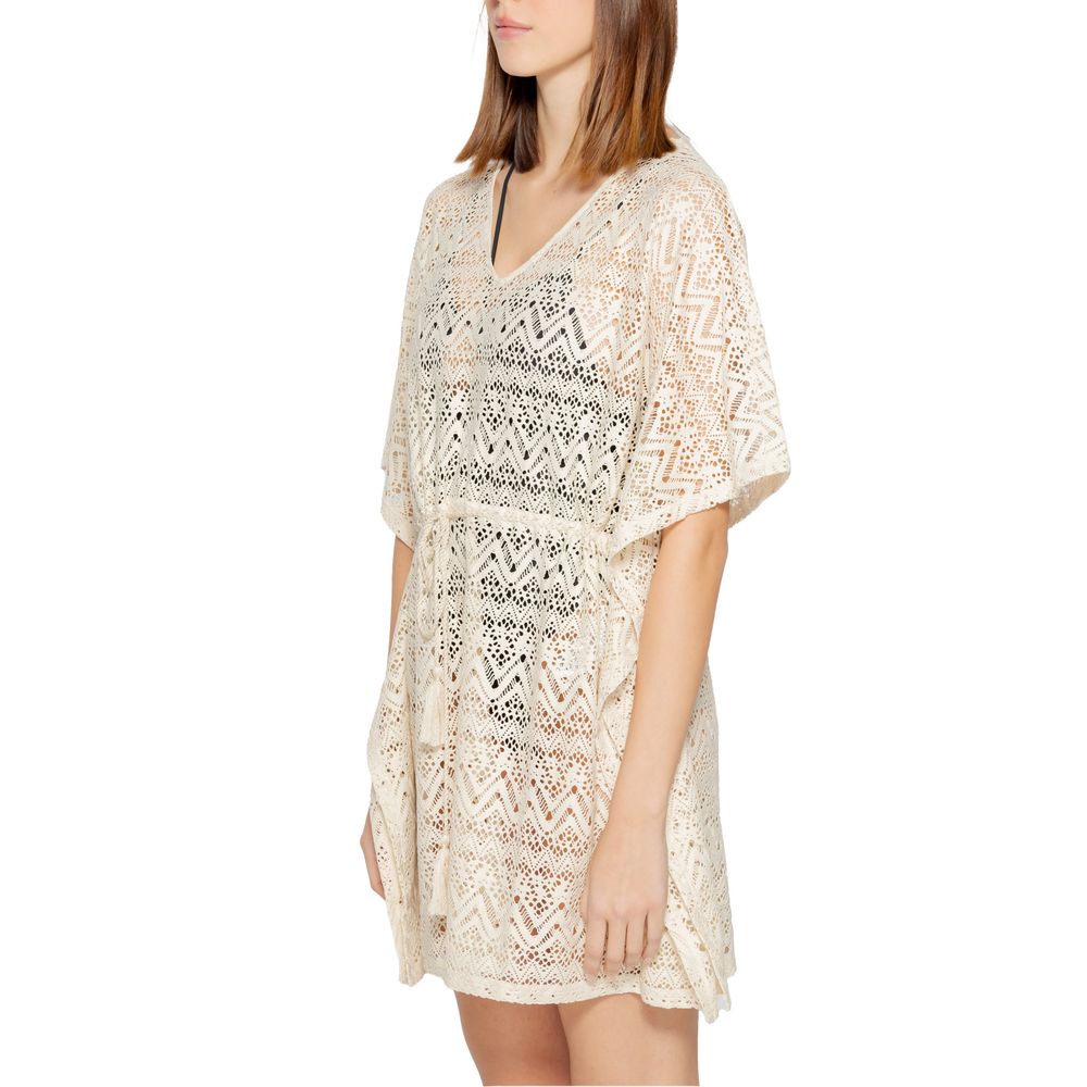 Beige Polyester Dress