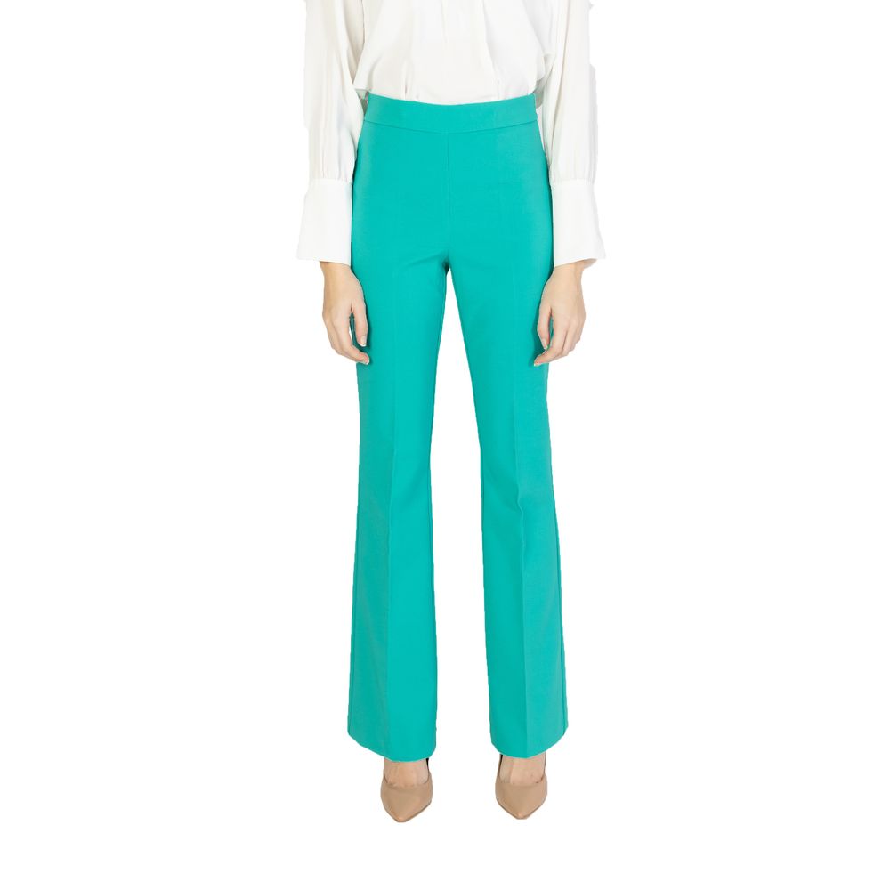 Green Polyester Jeans & Pant