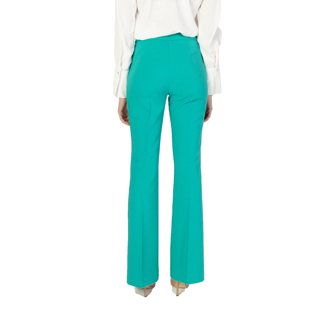 Green Polyester Jeans & Pant