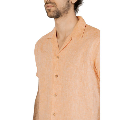 Orange Linen Shirt