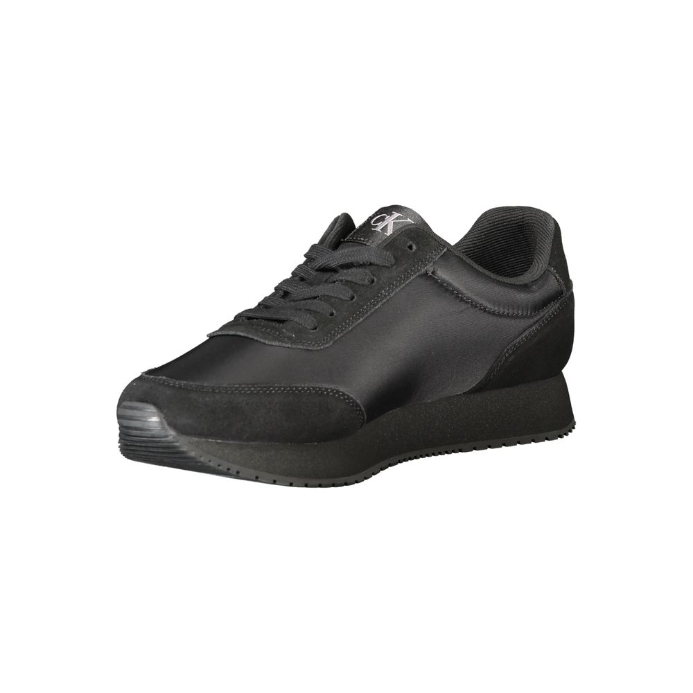 Black Polyester Sneaker