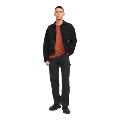 Black Cotton Relaxed Fit Jeans