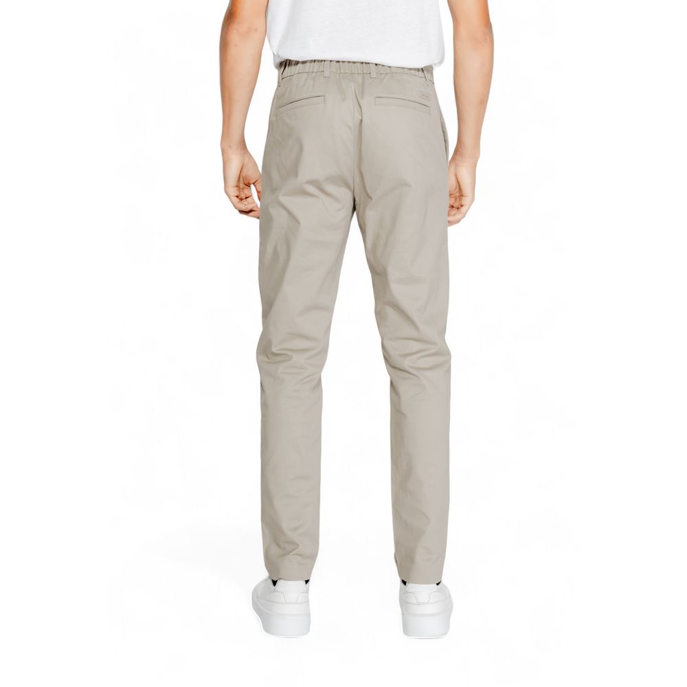 Beige Cotton Rigenerato Jeans & Pant