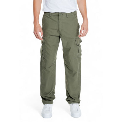 Green Cotton Cargo Pants