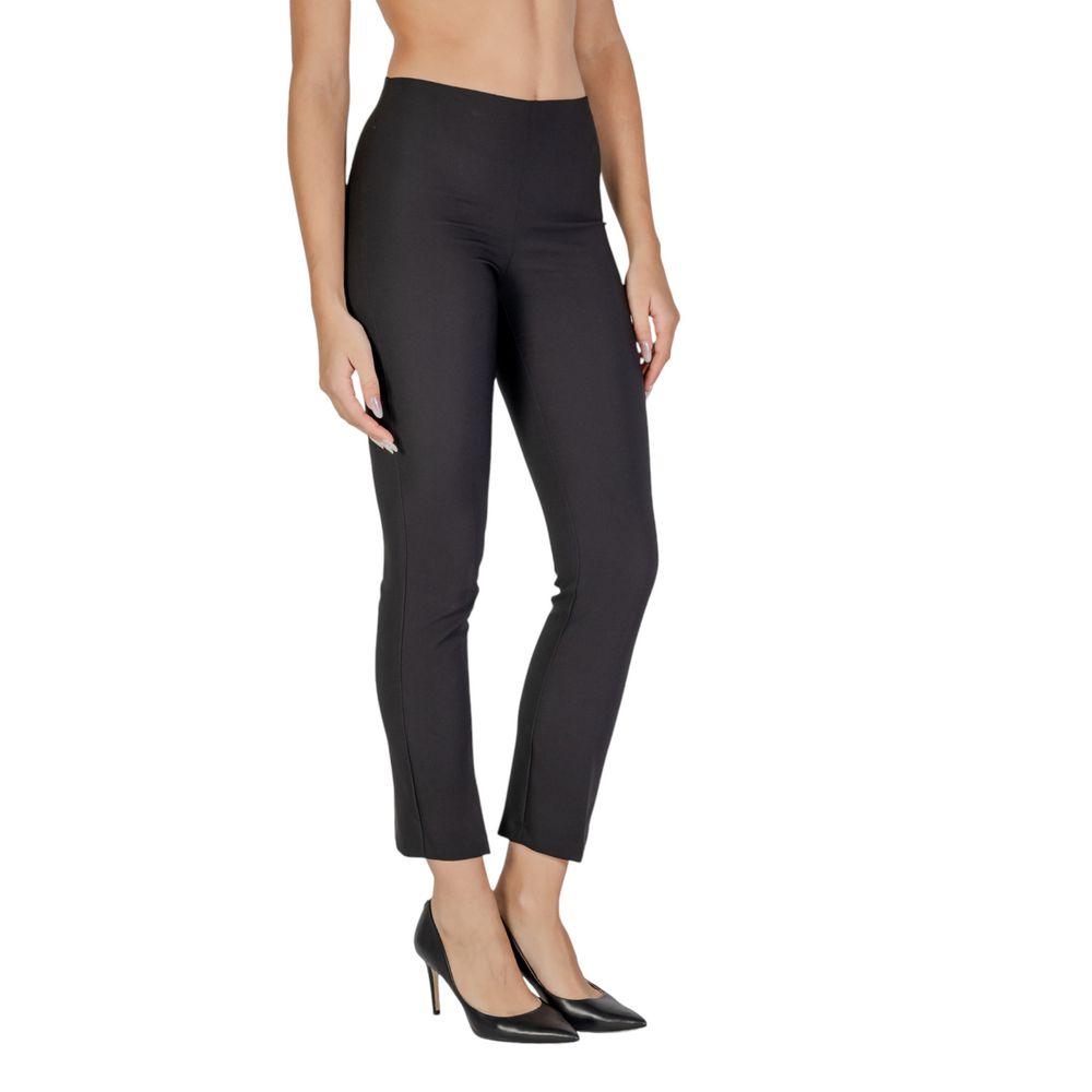 Black Polyester Jeans & Pant