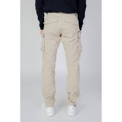 Beige Cotton Jeans & Pant