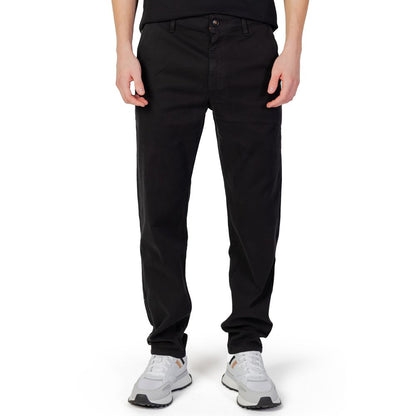 Black Cotton Jeans & Pant